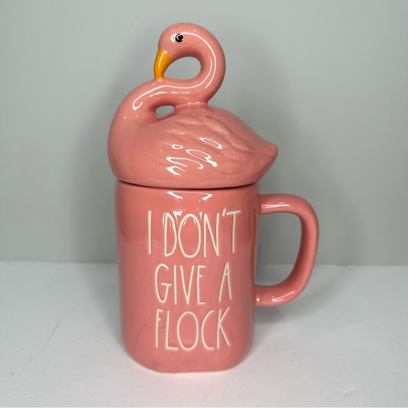 Rae Dunn Other - Rae Dunn Pink Flamingo I Don’t Give a Flock Coffee Mug with Lid